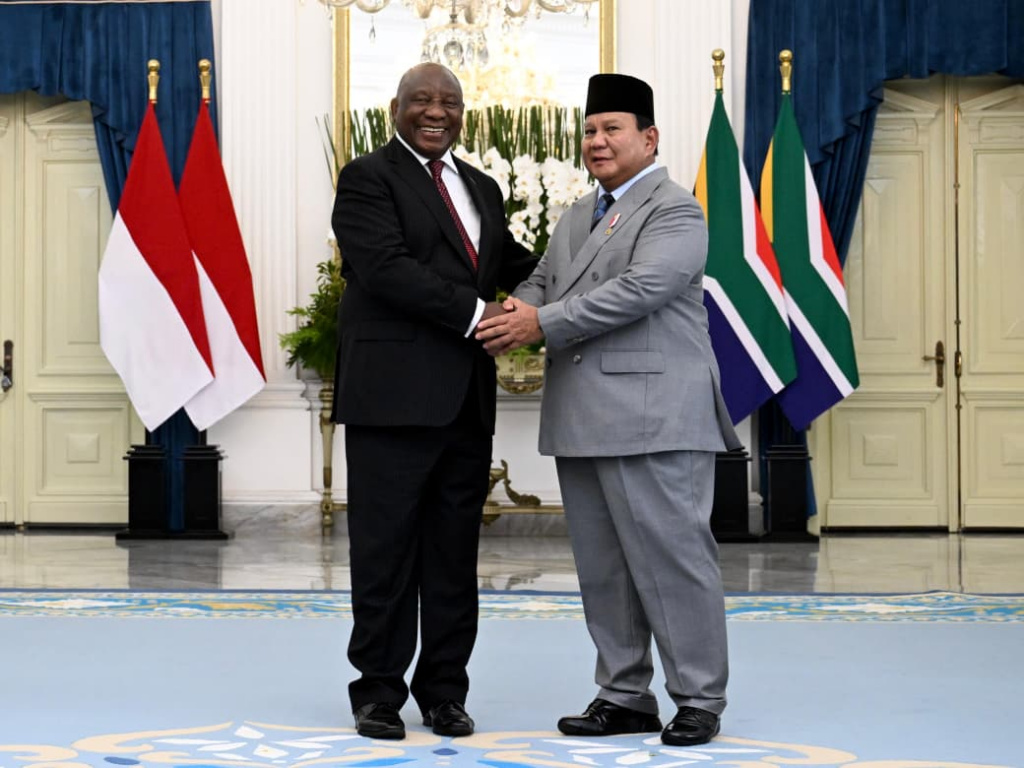 Presiden Afrika Selatan dan Presiden Prabowo Pertemuan Negara